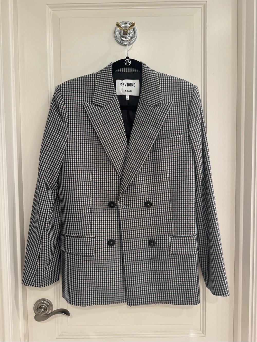 RE/DONE 70’s Blazer Brown Houndstooth